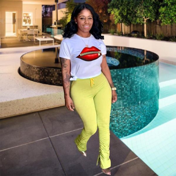women streetwear stacked pants and crop split matching sets off shoulder club outfits 2 piece matching sets, White
women streetwear stacked pants and crop split matching sets off shoulder club outfits 2 piece matching sets, White