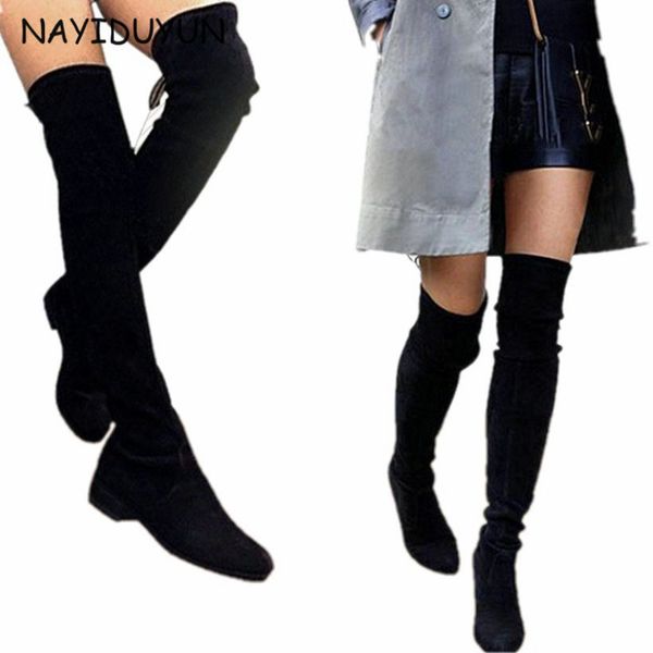 nayiduyun new women suede round toe thigh high boots stretchy tall slim leg booties flat heel oxfords black grey army green
nayiduyun new women suede round toe thigh high boots stretchy tall slim leg booties flat heel oxfords black grey army green