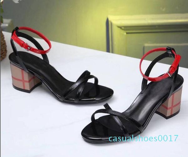 fashion new womens chunky high heel sandals summer pumps party ankle strap dress 100% genuine leather ladies slip on shoes c17, Black
fashion new womens chunky high heel sandals summer pumps party ankle strap dress 100% genuine leather ladies slip on shoes c17, Black