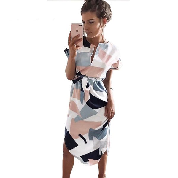 casual dresses summer style dress 2021 asymmetrical geometric printing short sash knee-length o-neck elegant women, Black;gray
casual dresses summer style dress 2021 asymmetrical geometric printing short sash knee-length o-neck elegant women, Black;gray