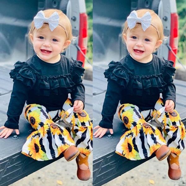 pudcoco newborn kid baby girl clothes ruffles sunflower striped flare pants outfits 2pcs set
pudcoco newborn kid baby girl clothes ruffles sunflower striped flare pants outfits 2pcs set