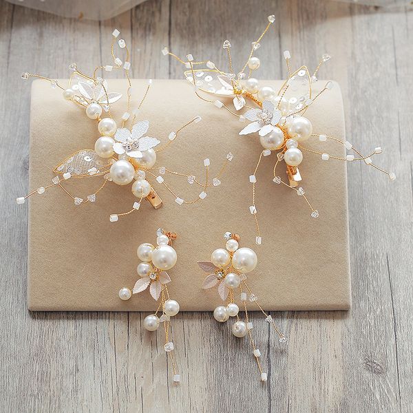 2009 bride headdress sen fairy pearl hair clip earrings super fairy wedding hair ornament accessory set, Golden;white
2009 bride headdress sen fairy pearl hair clip earrings super fairy wedding hair ornament accessory set, Golden;white