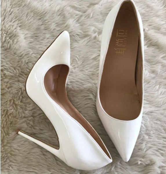 white patent leather women's high heeled shoes cusp fine heel single shoes 8cm 10cm 12cm big code 44 dance wedding party red bottom sho, Black
white patent leather women's high heeled shoes cusp fine heel single shoes 8cm 10cm 12cm big code 44 dance wedding party red bottom sho, Black