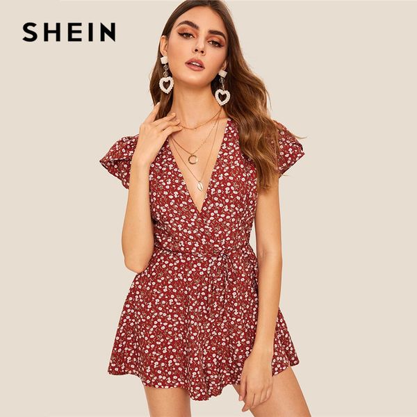 shein rust belted ditsy floral petal sleeve deep v neck romper women boho vacation mid waist summer romper jumpsuit, Black;white
shein rust belted ditsy floral petal sleeve deep v neck romper women boho vacation mid waist summer romper jumpsuit, Black;white