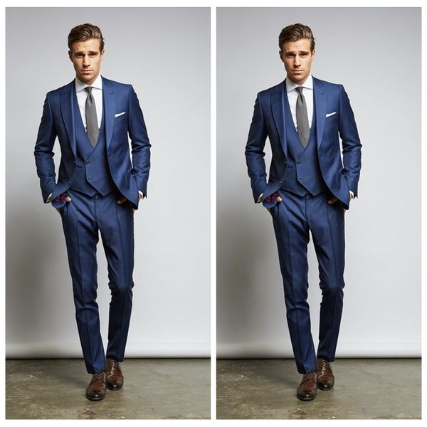 groom wear custom made mens wedding suits two buttons slim fit groomsmen tuxedo three pieces formal suit tailor (jacket+pants+vest, Black;gray
groom wear custom made mens wedding suits two buttons slim fit groomsmen tuxedo three pieces formal suit tailor (jacket+pants+vest, Black;gray