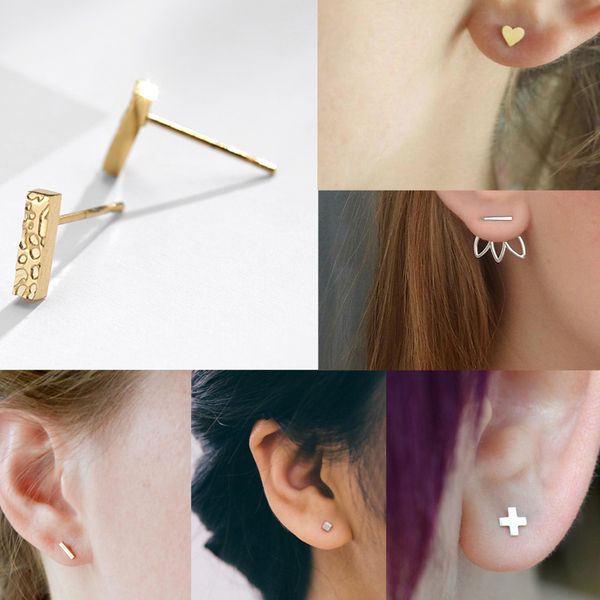 women's stainless steel geometric stud earrings 1 pair fashion personality minimalist decoration jewelry gift, Golden;silver
women's stainless steel geometric stud earrings 1 pair fashion personality minimalist decoration jewelry gift, Golden;silver