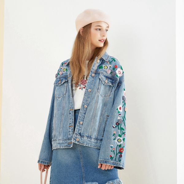 metersbonwe jean jacket for women turn-down collar loose blue fashionable women coats female outwear denim feminine casual sty, Black;brown
metersbonwe jean jacket for women turn-down collar loose blue fashionable women coats female outwear denim feminine casual sty, Black;brown