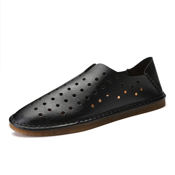 2019 men loafers casual shoes fashion leather breathable slip on driving shoes men hollow out flats, Black
2019 men loafers casual shoes fashion leather breathable slip on driving shoes men hollow out flats, Black