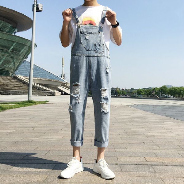 2019 korean men casual classic blue holes cowboy straight salopettes trousers denim slim fit jeans camisole pants homme -2xl
2019 korean men casual classic blue holes cowboy straight salopettes trousers denim slim fit jeans camisole pants homme -2xl