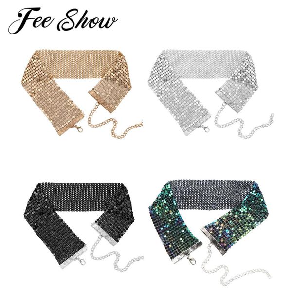 women girls glitter shiny choker necklace steampunk mesh metal chain collar necklace prom party club gothic accessories costume, Silver
women girls glitter shiny choker necklace steampunk mesh metal chain collar necklace prom party club gothic accessories costume, Silver
