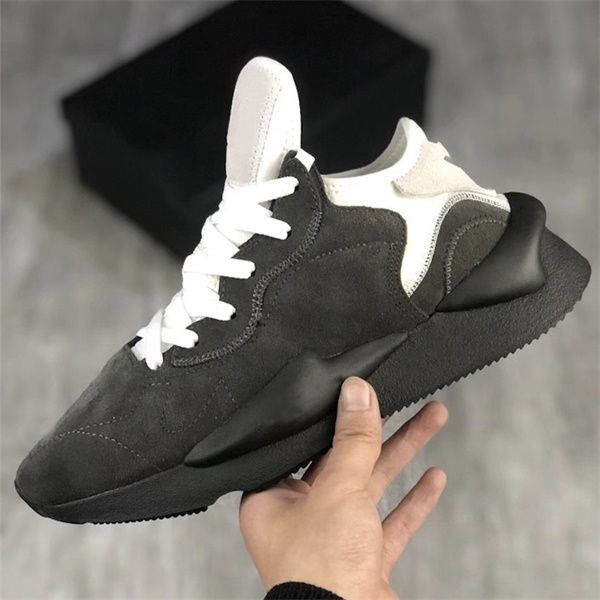 men y3 kaiwa sneaker designer shoes chunky genuine leather basketball sneakers women platform y-3 race runner trainers with box us11, Black 
men y3 kaiwa sneaker designer shoes chunky genuine leather basketball sneakers women platform y-3 race runner trainers with box us11, Black