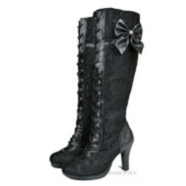 round toe mid-calf women cowboy boots solid lace-up gothic long boots high thin heels winter shoes, Black
round toe mid-calf women cowboy boots solid lace-up gothic long boots high thin heels winter shoes, Black