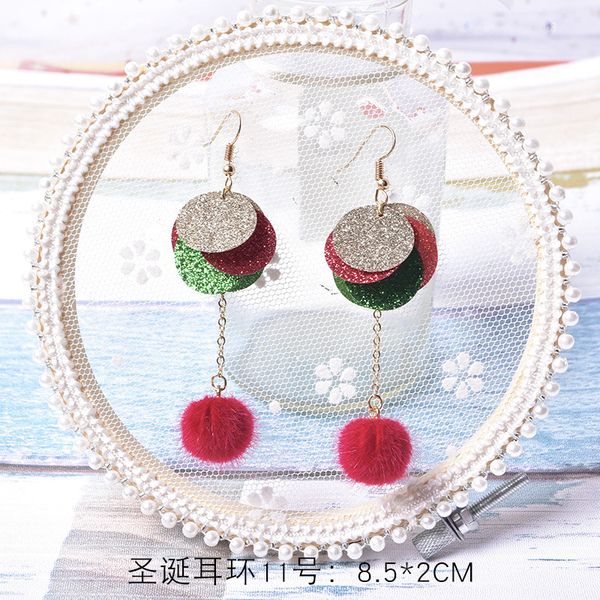 8seasons christmas series red pom pom long chain sequins asymmetrical drop earrings for women sweet dangle earrings jewelry gift, Silver
8seasons christmas series red pom pom long chain sequins asymmetrical drop earrings for women sweet dangle earrings jewelry gift, Silver