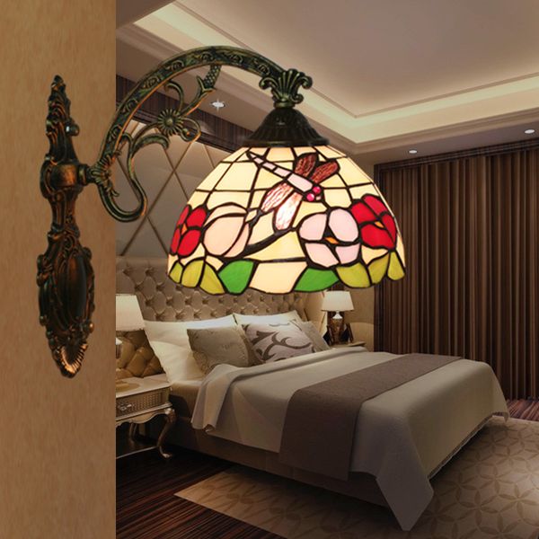 european pastoral stained glass dragonfly wall sconce bedroom study bar stairs wall lights for home balcony creative vintage wall lamp
european pastoral stained glass dragonfly wall sconce bedroom study bar stairs wall lights for home balcony creative vintage wall lamp