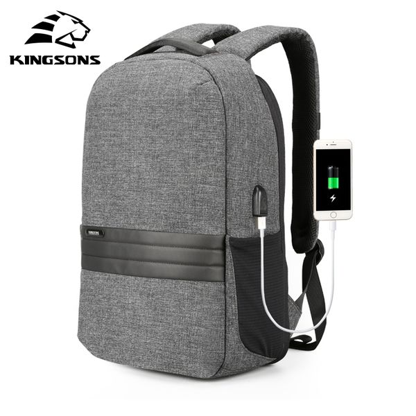kingsons 15 inch lapbackpacks usb charging anti theft backpack men travel backpack waterproof school bag male mochila t200602
kingsons 15 inch lapbackpacks usb charging anti theft backpack men travel backpack waterproof school bag male mochila t200602