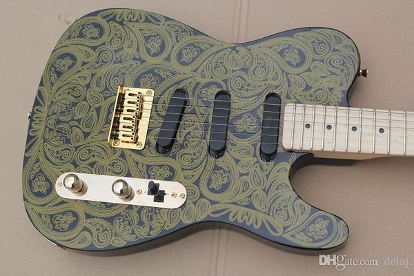 factory wholesale electric guitar with gold flower pattern,,maple fretrboard,gold hardwares,offer customized
factory wholesale electric guitar with gold flower pattern,,maple fretrboard,gold hardwares,offer customized