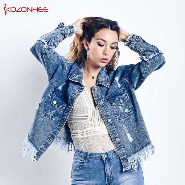 fashion frayed spliced denim women jacket jean snowflake wash coats casual long sleeve jeans jacket women coat outwear 06, Black;brown
fashion frayed spliced denim women jacket jean snowflake wash coats casual long sleeve jeans jacket women coat outwear 06, Black;brown