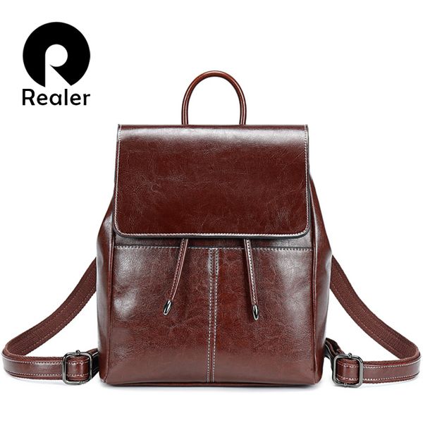 realer backpack women fashion school bag for teenager girls oil wax cow leather backpacks vintage shoulder bag female 2019
realer backpack women fashion school bag for teenager girls oil wax cow leather backpacks vintage shoulder bag female 2019