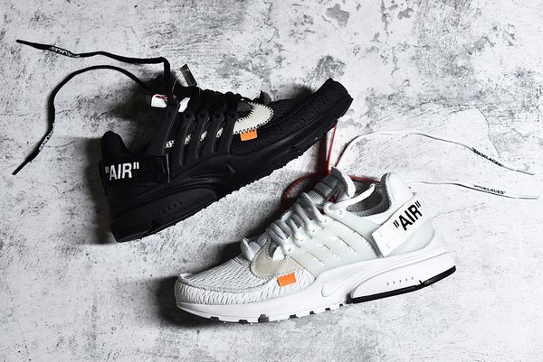 

air presto off-white ретро кроссовки мужчины спортсмены тренеры тройной черный белый сетка дышащий женщины открытый ходьба спортивные кроссо, Black