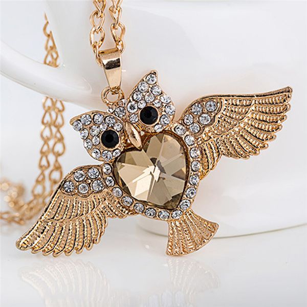 vintage 4.5x8cm owl charms pendant necklace animal jewelry with crystal rhinestone accessories for women jewelry gift, Silver
vintage 4.5x8cm owl charms pendant necklace animal jewelry with crystal rhinestone accessories for women jewelry gift, Silver
