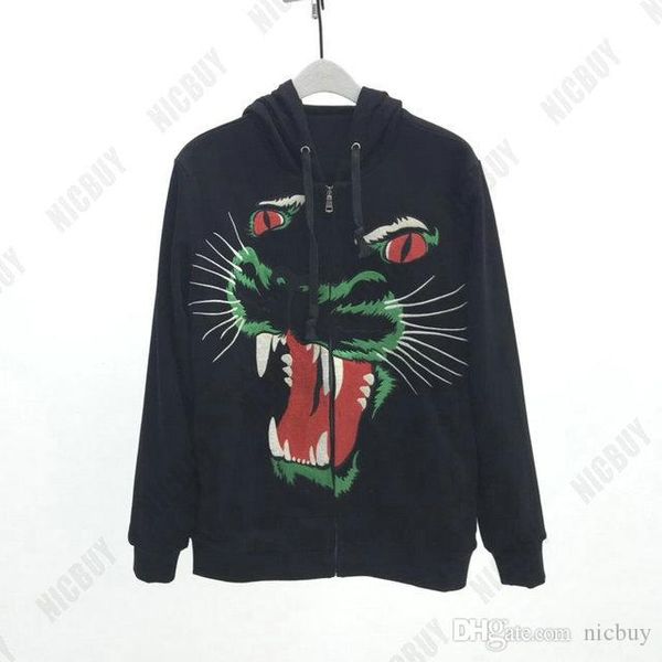 cotton casual fashion autumn designer brand mens leopard red green wolf animal embroidery hoodies zipper cardigan hooded sweatshirt, Black
cotton casual fashion autumn designer brand mens leopard red green wolf animal embroidery hoodies zipper cardigan hooded sweatshirt, Black