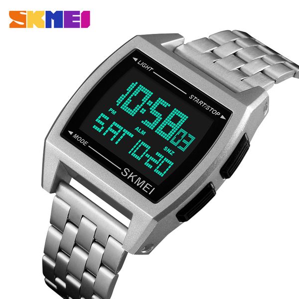 men sports watches waterproof stainless steel wristwatch digital led watch for man clock reloj hombre erkek kol saati skmei 2018, Slivery;brown
men sports watches waterproof stainless steel wristwatch digital led watch for man clock reloj hombre erkek kol saati skmei 2018, Slivery;brown