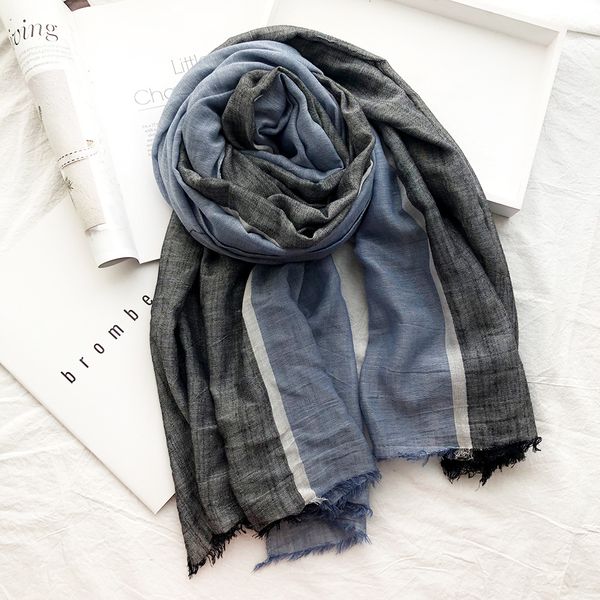 style winter scarf fashion men scarf cotton splice color blue striped long soft women's scarves shawl, Blue;gray 
style winter scarf fashion men scarf cotton splice color blue striped long soft women's scarves shawl, Blue;gray