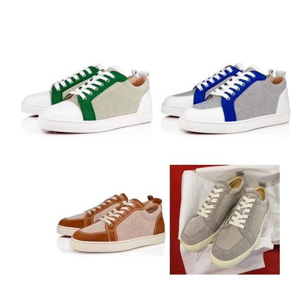 with box)famous men's red bottom low flat sneaker junior flat leather trainers fashion footwear wholesale red sole shoes store, Black
with box)famous men's red bottom low flat sneaker junior flat leather trainers fashion footwear wholesale red sole shoes store, Black
