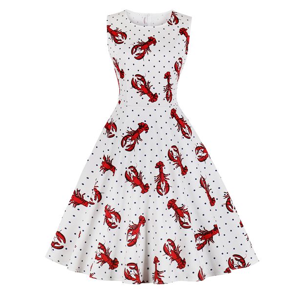floral bird crab animal print sleeveless swing dress 50s pin up vintage dress 2020 women summer rockabilly casual vestidos, Black;gray
floral bird crab animal print sleeveless swing dress 50s pin up vintage dress 2020 women summer rockabilly casual vestidos, Black;gray