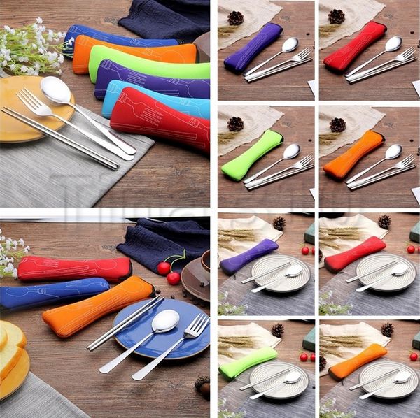 spoon, fork, chopsticks 3pcs/sets of smooth stainless steel tableware environmentally friendly and durable portable tableware 4723
spoon, fork, chopsticks 3pcs/sets of smooth stainless steel tableware environmentally friendly and durable portable tableware 4723