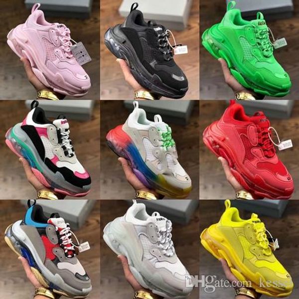 triple s 3.0 clear sole rainbow multicolor red green mens womens trainers paris 17fw luxury oversized dad designer sneakers casual shoes, Black
triple s 3.0 clear sole rainbow multicolor red green mens womens trainers paris 17fw luxury oversized dad designer sneakers casual shoes, Black