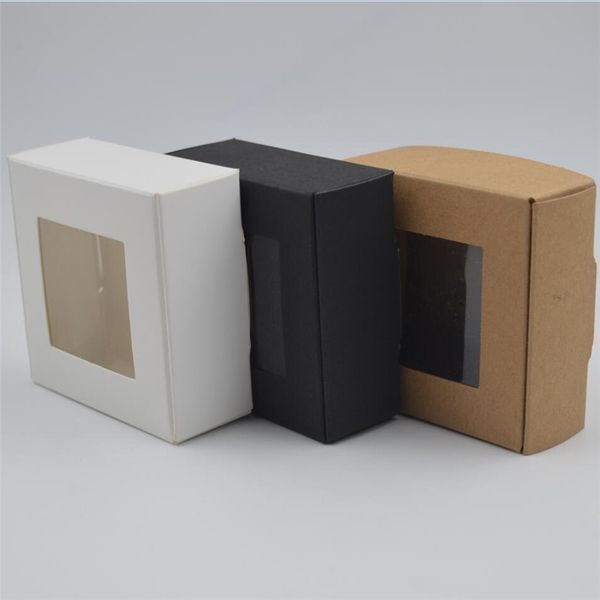20pcs blank paper box with window,white kraft gift boxes,black cardboard soap packaging box,wedding party favors candy box 4size
20pcs blank paper box with window,white kraft gift boxes,black cardboard soap packaging box,wedding party favors candy box 4size