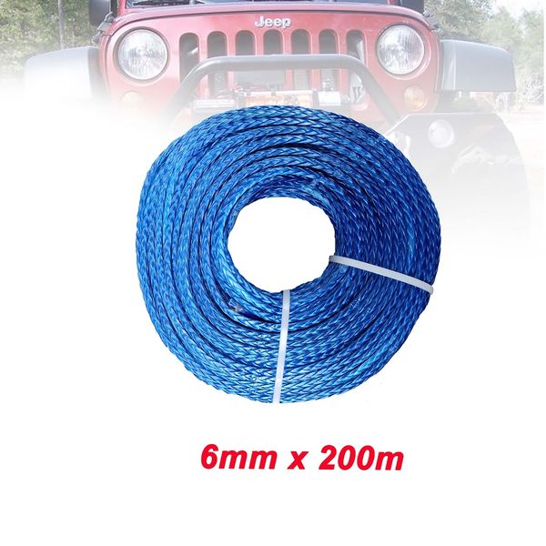 new strong 6mm*200meter 100% uhmwpe synthetic winch cable rope for 4wd atv utv suv winch use ing
new strong 6mm*200meter 100% uhmwpe synthetic winch cable rope for 4wd atv utv suv winch use ing