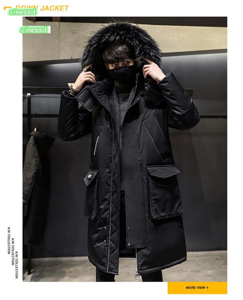 cinessd winter new down jacket men's long section korean version of the warm trend casual down jacket tide brand men's clothing, Black
cinessd winter new down jacket men's long section korean version of the warm trend casual down jacket tide brand men's clothing, Black