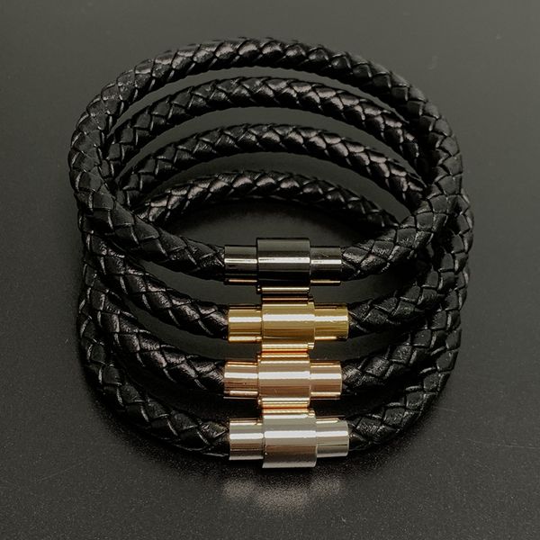 new fashion genuine braided leather bracelet men women stainless steel magnetic clasp male bracelets bangles punk jewelry, Golden;silver
new fashion genuine braided leather bracelet men women stainless steel magnetic clasp male bracelets bangles punk jewelry, Golden;silver