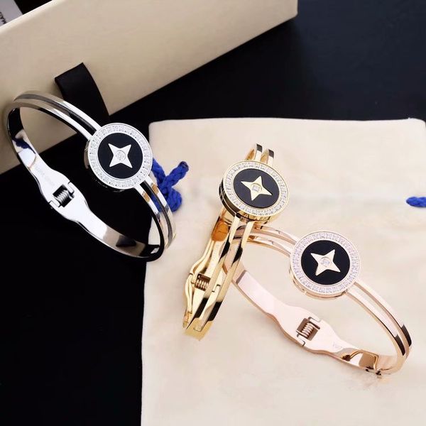 2019 fashion designer stainless steel jewelry womens l letter style diamond bracelet spring gold bracelet bangle, Black
2019 fashion designer stainless steel jewelry womens l letter style diamond bracelet spring gold bracelet bangle, Black