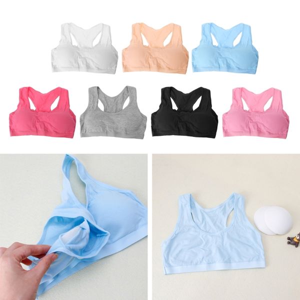 new cotton young girls kid underwear for sport wireless small training puberty bras, Blue
new cotton young girls kid underwear for sport wireless small training puberty bras, Blue