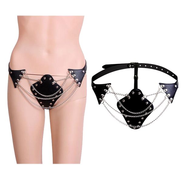 women panties lingerie chain panties lock pu leather thongs open crotch exotic briefs female underwear strap on harness, Black;pink
women panties lingerie chain panties lock pu leather thongs open crotch exotic briefs female underwear strap on harness, Black;pink