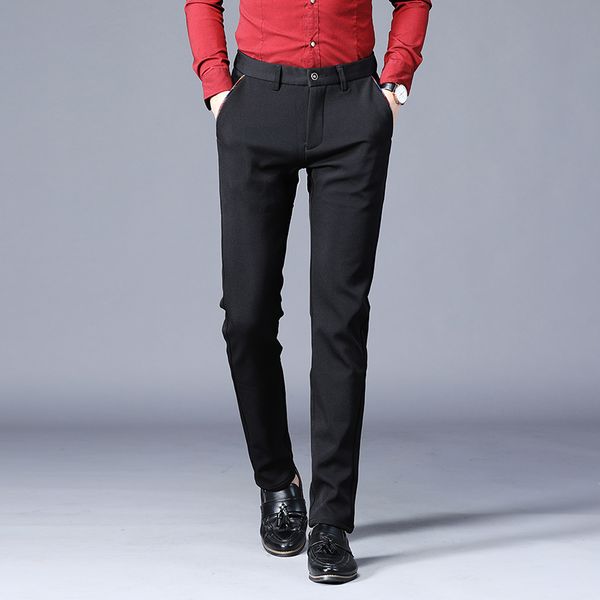 2019 new winter brand men's plush casual pants blue thickening plus velvet solid color casual pants, Black
2019 new winter brand men's plush casual pants blue thickening plus velvet solid color casual pants, Black