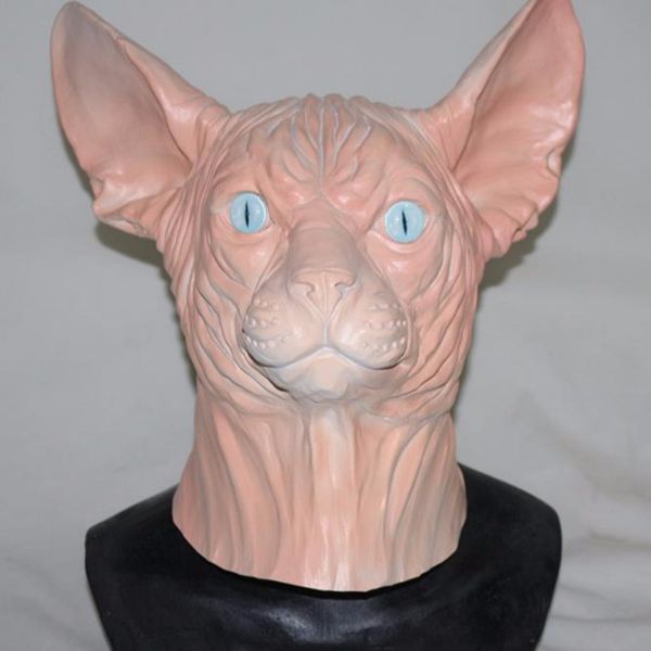 deluxe design halloween cosplay mask 100% natural latex hairless cat mask rubber sphynx realistic animal head
deluxe design halloween cosplay mask 100% natural latex hairless cat mask rubber sphynx realistic animal head