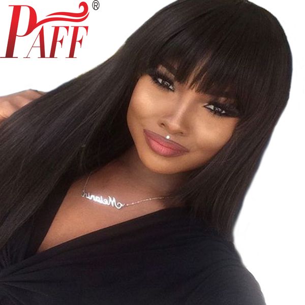 paff silky straight lace front human hair wig glueless peruvian remy hair wig with bangs pre plucked hairline bleached knots, Black;brown
paff silky straight lace front human hair wig glueless peruvian remy hair wig with bangs pre plucked hairline bleached knots, Black;brown