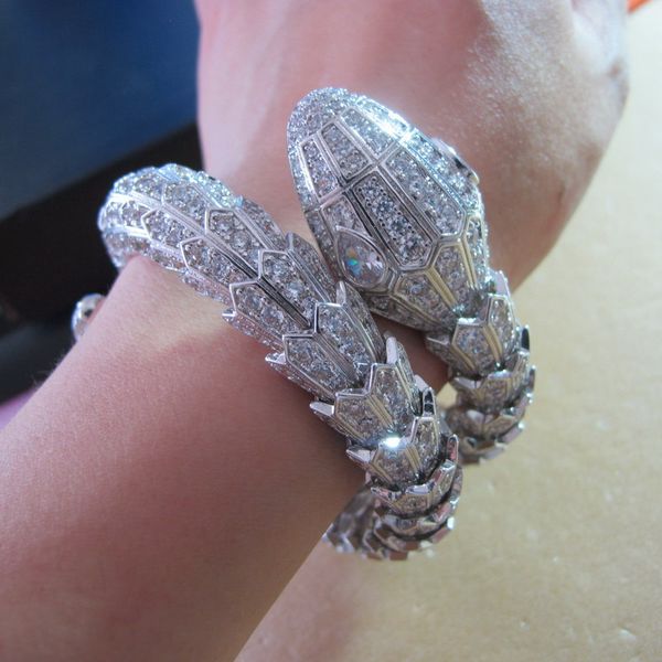 new designer cz diamond paved animal snake double cuff bracelet bangle 18k white gold plated punk jewelry for women, Golden;silver
new designer cz diamond paved animal snake double cuff bracelet bangle 18k white gold plated punk jewelry for women, Golden;silver