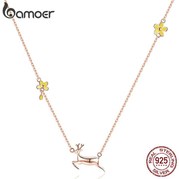 bamoer 100% 925 sterling silver running elk cute deer rose gold pendant necklaces for women sterling silver jewelry bsn006
bamoer 100% 925 sterling silver running elk cute deer rose gold pendant necklaces for women sterling silver jewelry bsn006