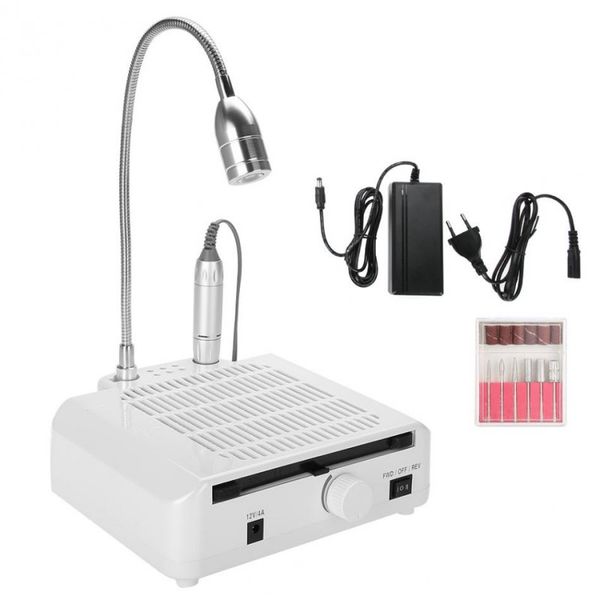 3 in 1 nail drill led lighting dust collector polishing suction manicure vacuum cleaner 36w nail art salon dust collector machi, Silver
3 in 1 nail drill led lighting dust collector polishing suction manicure vacuum cleaner 36w nail art salon dust collector machi, Silver