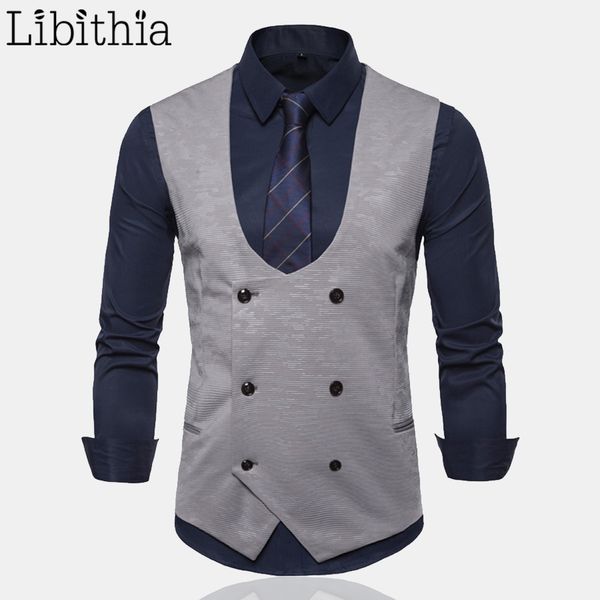 men causal blazer vest obscure striped sleeveless size s-2xl u-neck waistcoats grey navy black f144, Black;white
men causal blazer vest obscure striped sleeveless size s-2xl u-neck waistcoats grey navy black f144, Black;white