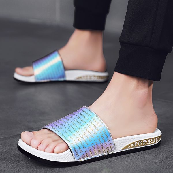 men's shoes sandals and slippers bright surface slippers summer thick bottom indoor and outdoor sandals anti-slip word drag, Black
men's shoes sandals and slippers bright surface slippers summer thick bottom indoor and outdoor sandals anti-slip word drag, Black