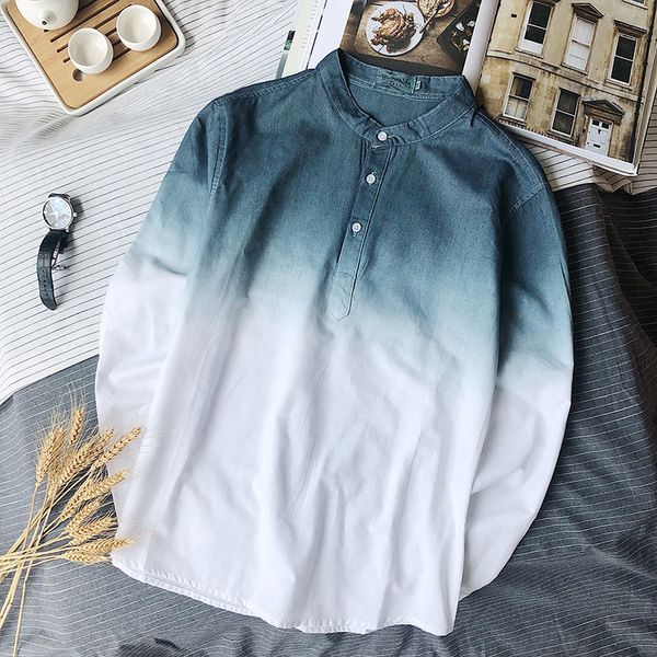 autumn new shirt men's fashion gradient color cotton casual shirt man streetwear wild loose long-sleeved men -2xl, White;black
autumn new shirt men's fashion gradient color cotton casual shirt man streetwear wild loose long-sleeved men -2xl, White;black