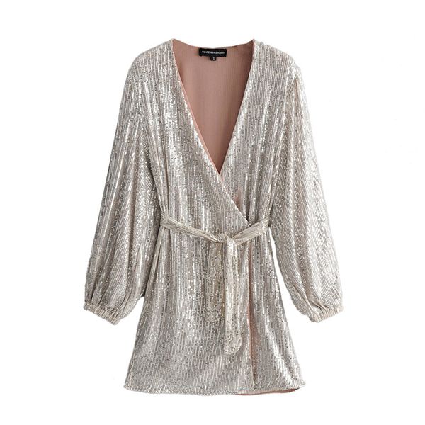 casual dresses zxqb sequins v neck women fashion long puff sleeve dress mini ladies elegant tie blet waist female outfit, Black;gray
casual dresses zxqb sequins v neck women fashion long puff sleeve dress mini ladies elegant tie blet waist female outfit, Black;gray