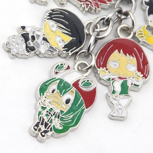 my hero academia animation around alloy keychain with 5 pendants collectible key ring bag novelty accessory, Silver
my hero academia animation around alloy keychain with 5 pendants collectible key ring bag novelty accessory, Silver
