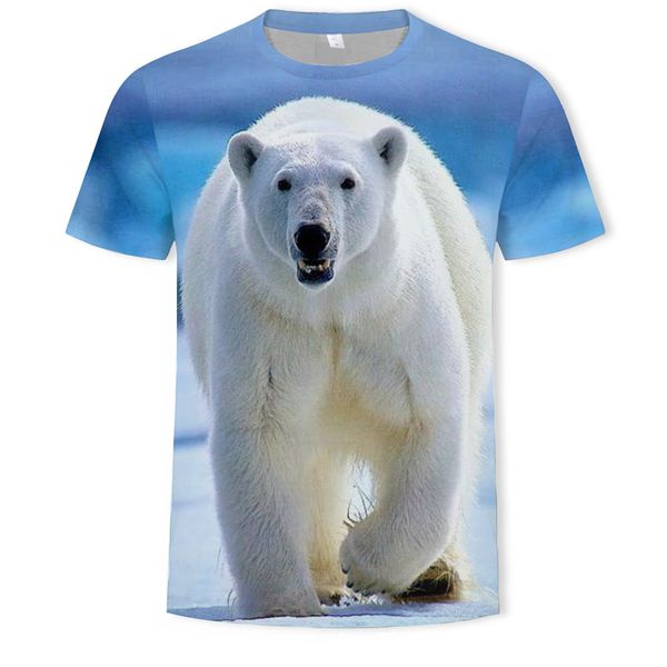 mens designer white bear printed 3d short-sleeved t-shirt youth casual top, White;black
mens designer white bear printed 3d short-sleeved t-shirt youth casual top, White;black